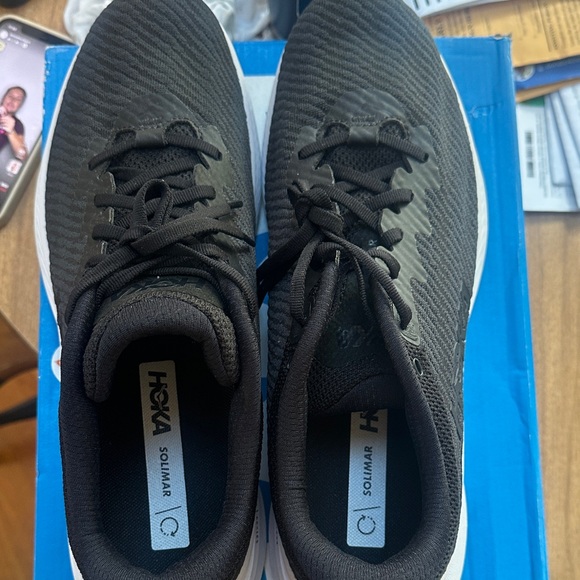 Hoka Men's Solimar Black and White Athletic Shoes, 12d ,replacement box - Picture 4 of 11